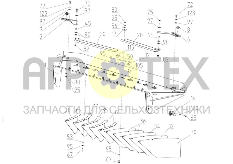 Чертеж Разбрасыватель (154.14.03.000)